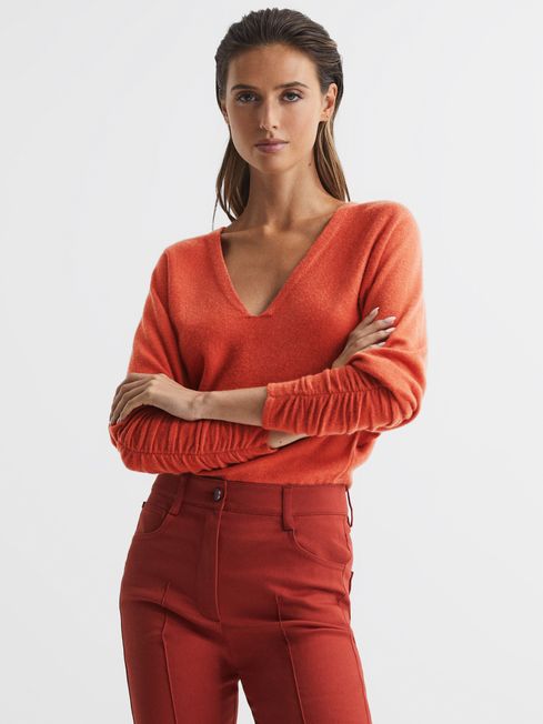 Reiss - jolie v-neck cashmere blend jumper