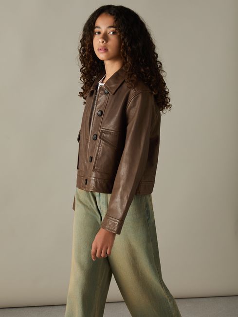 Reiss leather hot sale