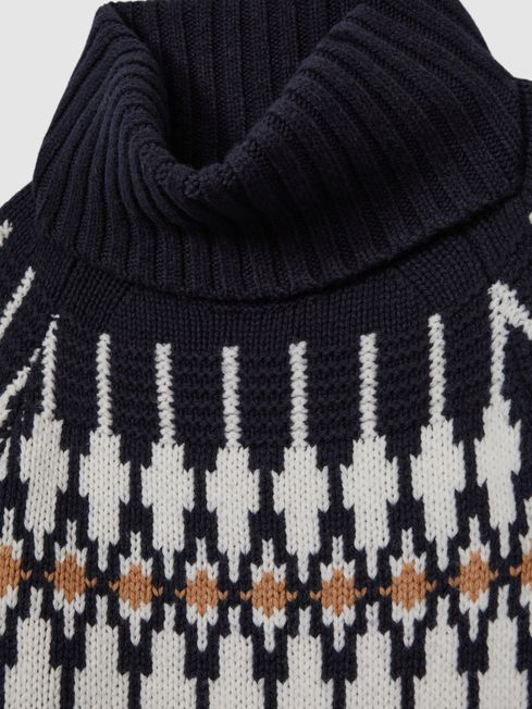 Reiss Navy Emma Wool-Blend Jumper