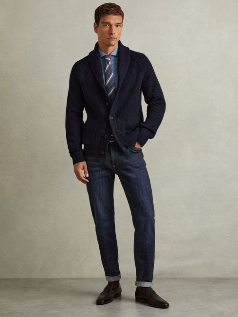 Reiss Indigo Blue Wash Picton Cotton-Stretch Slim-Fit Jeans