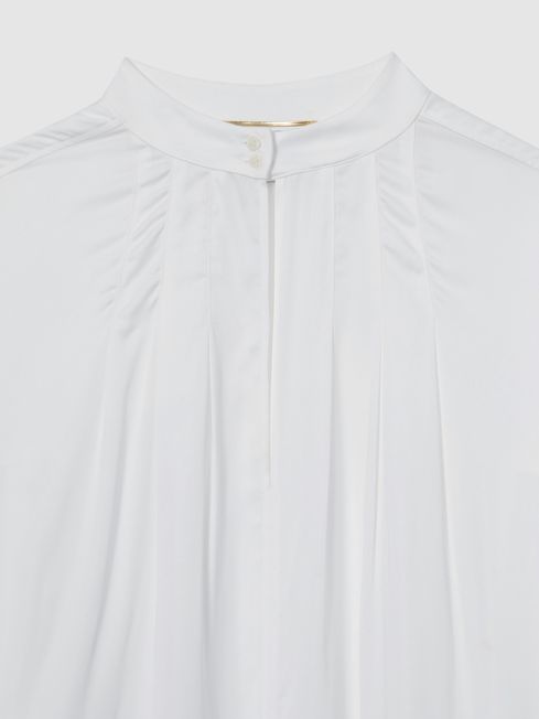 Reiss Off White Noemie Atelier Keyhole-Neck Top