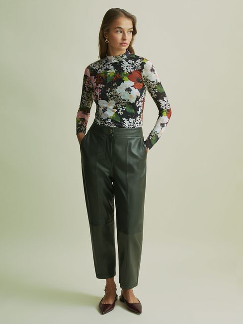 Florere Tapered Leather Trousers