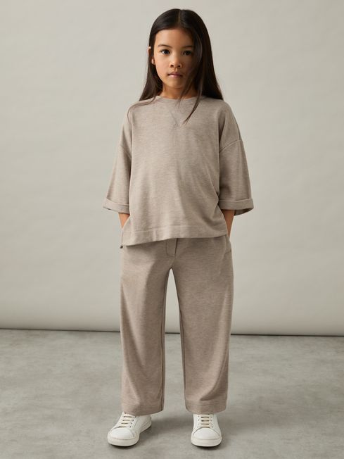 Reiss Oatmeal Finley 4-9 yrs Top And Trousers Lightweight Lounge Set