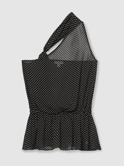 One shoulder polka dot top new arrivals