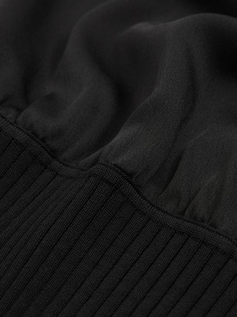 Florere Hybrid Satin Knit Cropped Top