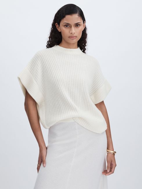 Madeleine Thompson Wool Cashmere Ribbed Top REISS Rest of World