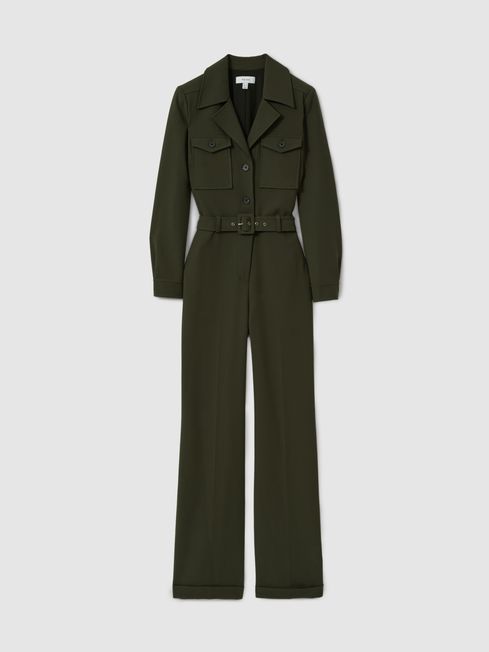 Utility jumpsuit green cheap
