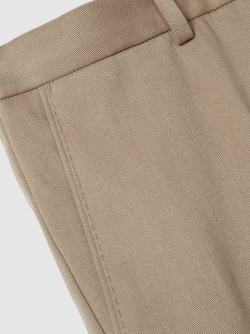 Oscar Jacobson Slim Fit 100% Cotton Turn-Up Trousers