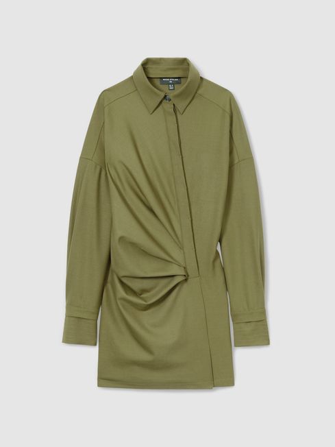 Wool shirt dress deals