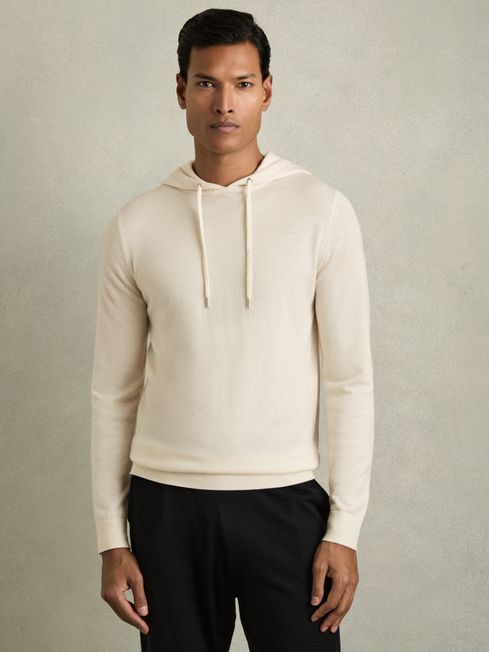 Reiss Snow White Holland Merino Wool Hoodie