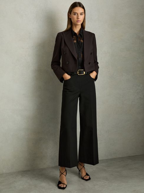 Cropped black trousers petite deals