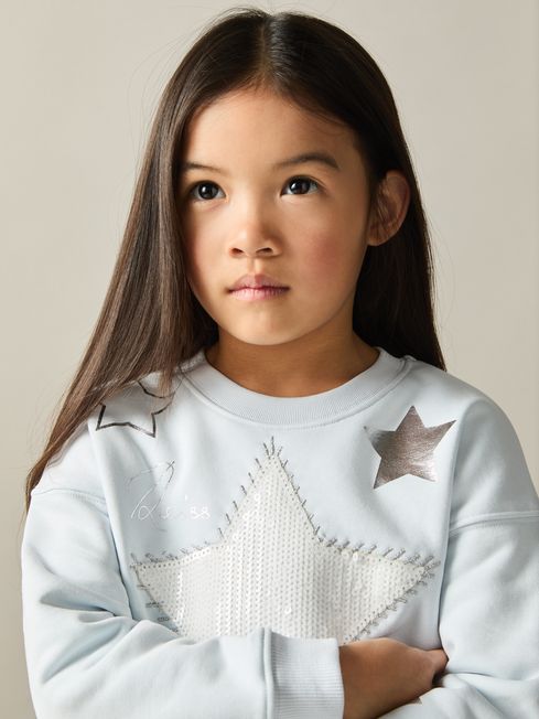 Sequin star sweatshirt deals