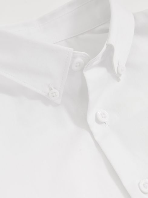 Reiss White Redknapp 3-9 yrs Cotton Slim-Fit Button-Down Shirt