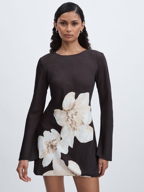 Satin flower dress best sale