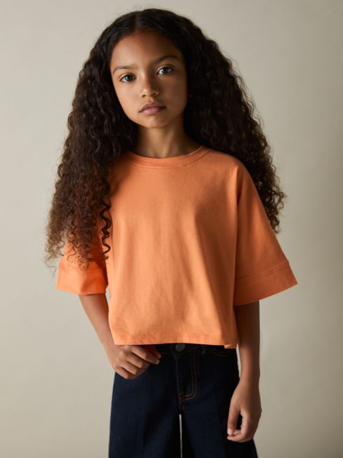 Reiss Orange Lois Cotton Oversized Short-Sleeve T-Shirt