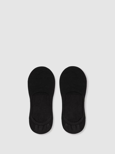 Reiss Black Rafi Cotton-Blend Loafer Socks