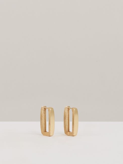 Geometric hoop earrings sale