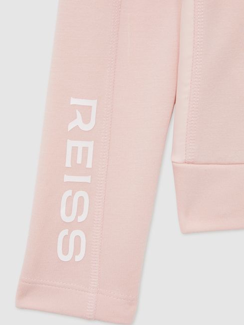 Reiss Pink Brina Funnel-Neck Base-Layer Top