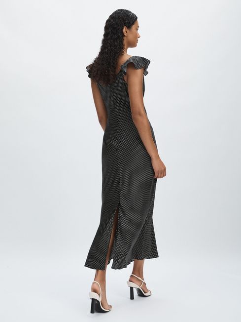 Paige Silk Satin Polka Dot Dress