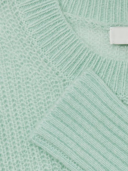 Reiss Aqua Aluna 4-9 yrs Rib-Knit Jumper With Wool and Alpaca
