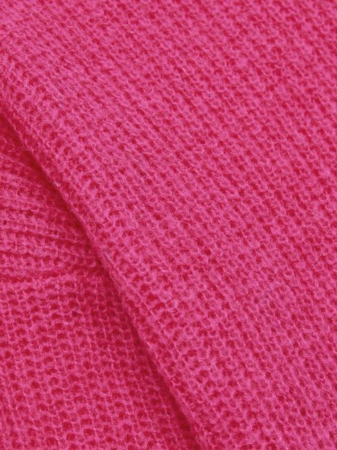 Reiss Pink Aluna 4-9 yrs Rib-Knit Jumper With Wool and Alpaca