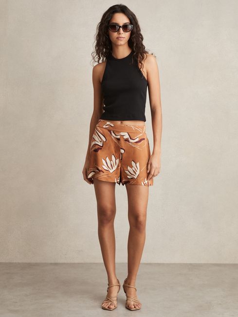 Reiss Orange Sammie Printed Twill Shorts