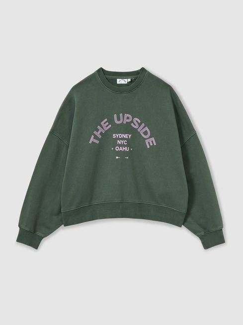 Organic cotton crew neck sweatshirt hotsell