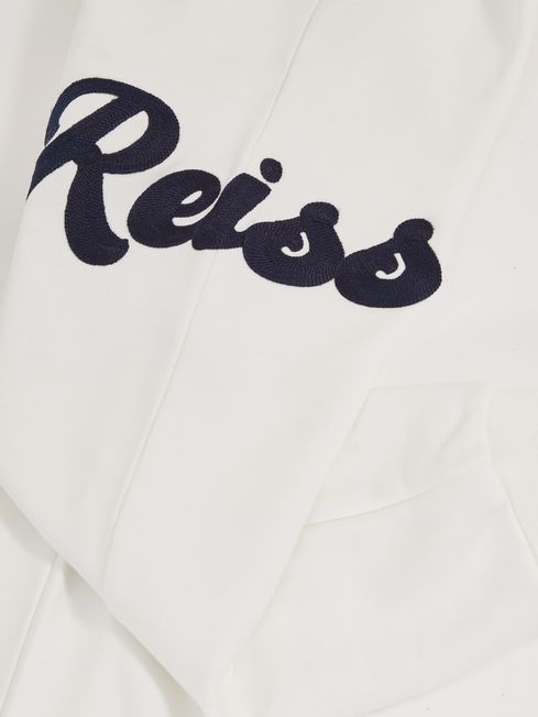 Reiss White Clayton 3-9 yrs Cotton-Blend Logo Script Joggers