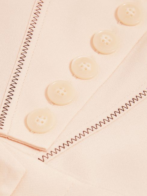 Reiss Neutral Virginia Atelier Corset Midi Dress