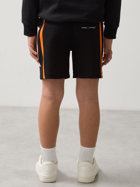 Reiss Black/Orange Ride 3-9 yrs Unisex Fit McLaren F1 Team Drawstring Shorts