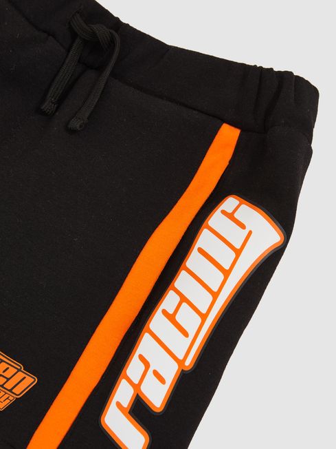 Reiss Black/Orange Ride 13-14 yrs Unisex Fit McLaren F1 Team Drawstring Shorts