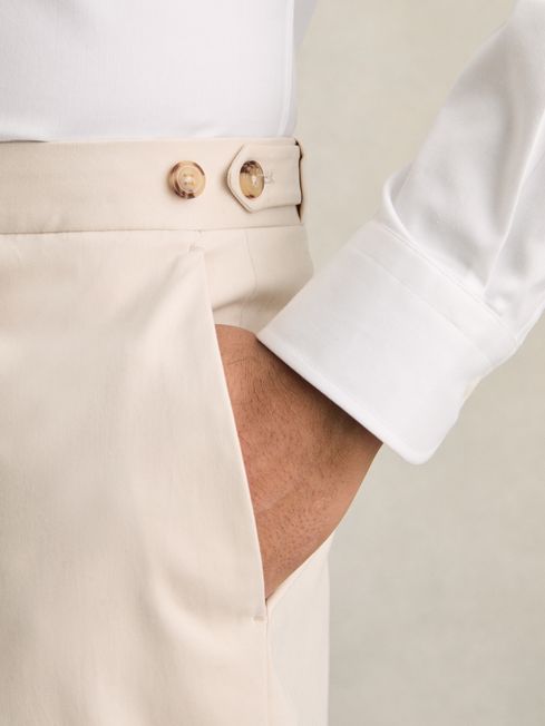 Reiss Stone Putney Cotton Slim-Fit Suit Trousers With Stretch
