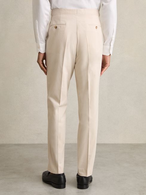 Reiss Stone Putney Cotton Slim-Fit Suit Trousers With Stretch