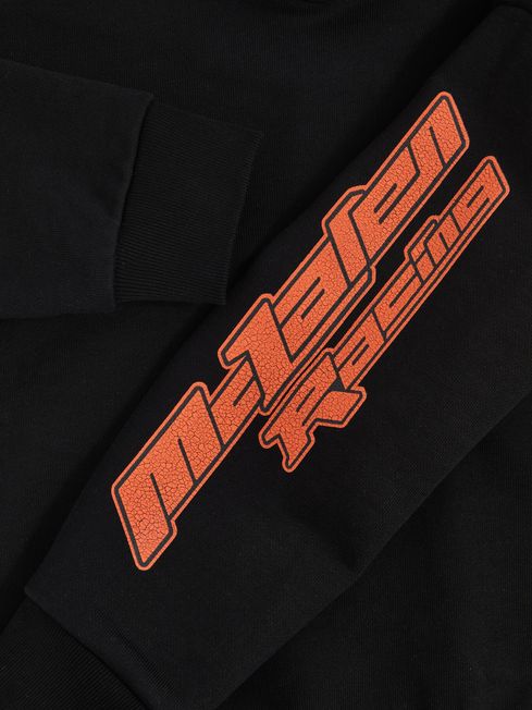 Reiss Black Zak 13-14 yrs Unisex Fit McLaren F1 Team Cotton Logo Hoodie