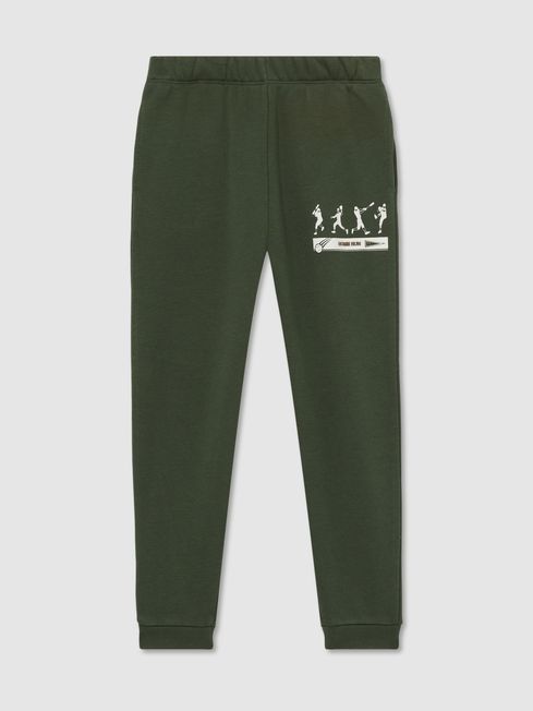 Reiss Pine Green Altuve 9-13 yrs Varsity League Oversized Joggers Cotton-Blend