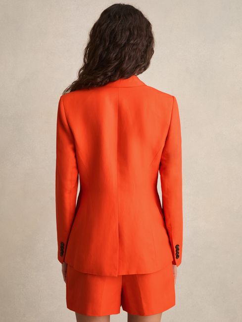 Reiss Orange Raine Single Breasted Suit Jacket With Linen