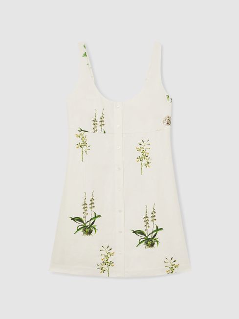 Reiss Ivory Dorethea Reiss | NYBG Linen Floral Mini Dress