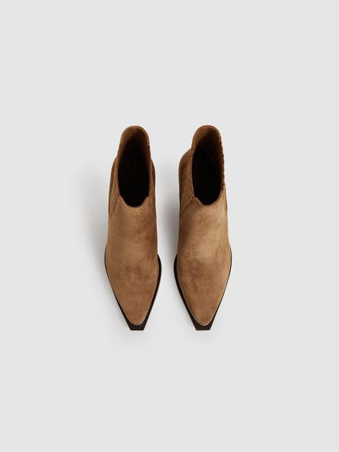Tanned ankle boots on sale