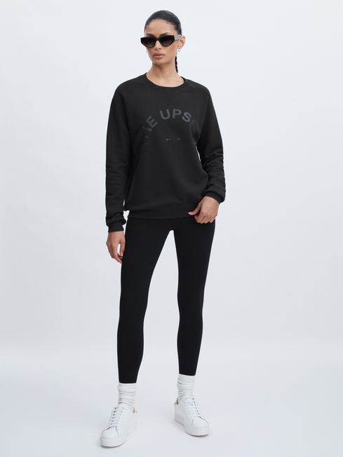 The Upside Black The Upside Organic-Cotton Logo Sweatshirt