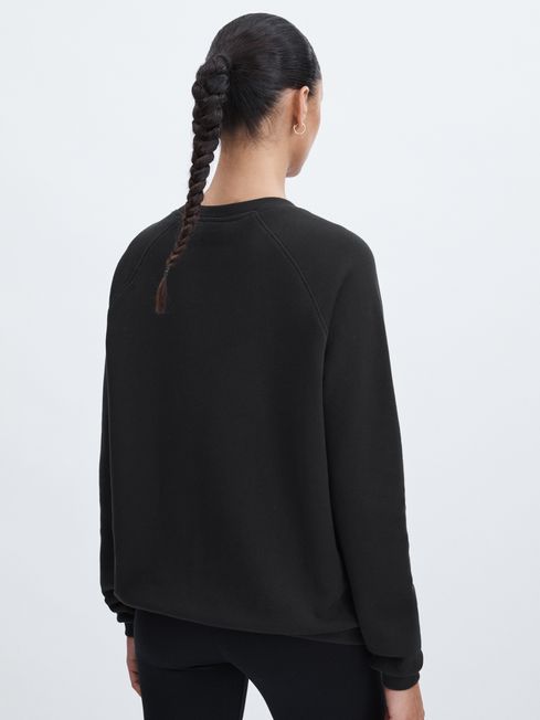 The Upside Black The Upside Organic-Cotton Logo Sweatshirt