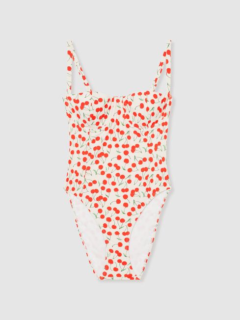 Good American Cherry Print Swimsuit