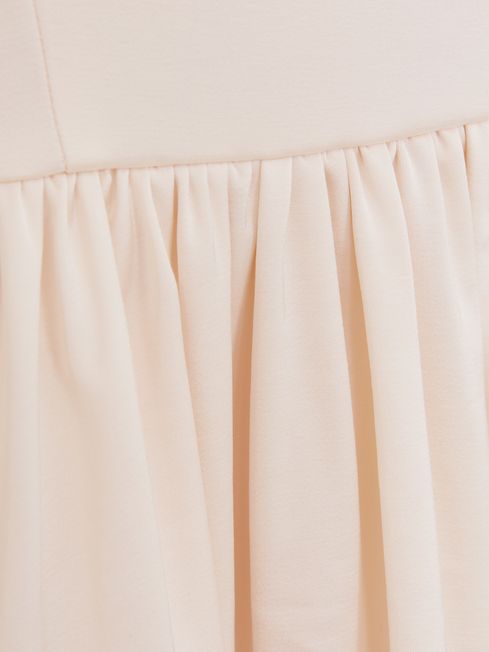 Reiss Ivory Christelle 9-13 yrs Sateen Puff-Sleeve Bridesmaid Dress