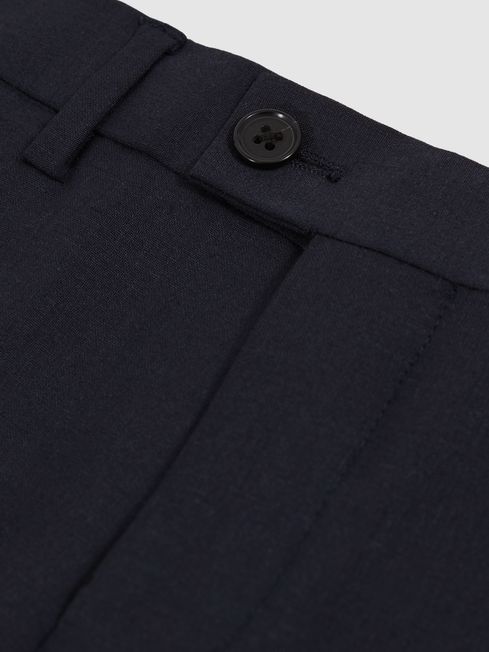 Reiss Navy Hope Wool-Blend Suit Trousers