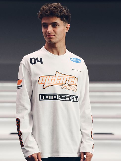Reiss White Oval McLaren F1 Team Cotton Logo T-Shirt Unisex Fit