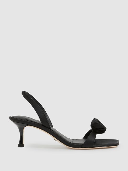 Paige Satin Rosette Sandals