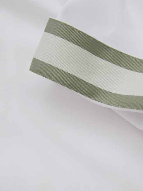 Reiss White Valbonne Reiss | Ché Cuff Detail Cuban Collar Shirt