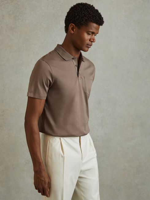 Reiss Cinder Austin Mercerised Cotton Polo Shirt