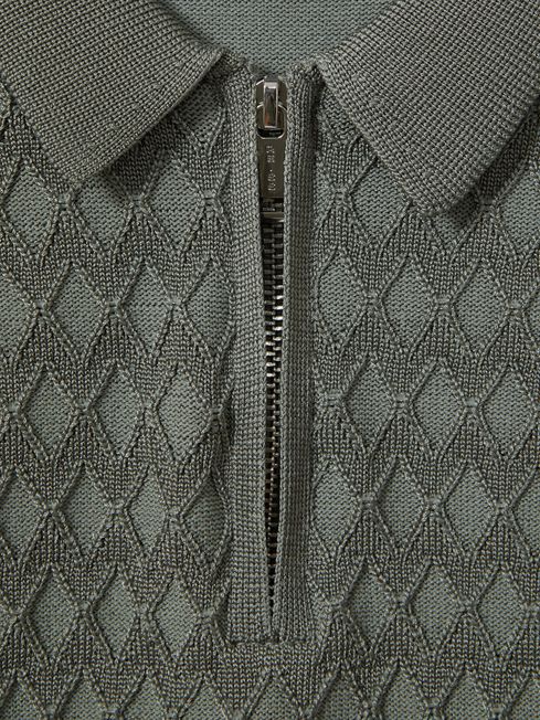 Reiss Sage Rizzo 3-9 yrs Half Zip Knitted Polo Shirt