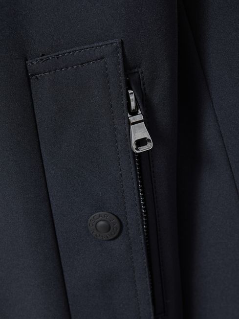 Oscar Jacobson Water-Repellent Single Breasted Car Coat