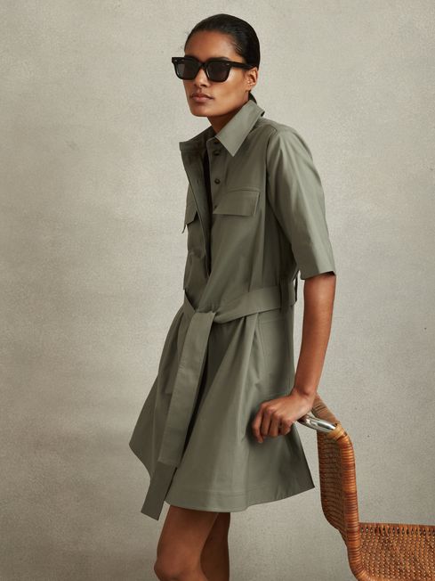 Reiss khaki dress top
